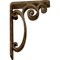Ekena Millwork Avery Wrought Iron Bracket, (Triple center brace), Antiqued Brass 2"W x 5 1/2"D x 8"H BKTM02X05X08TAVABS - alternate 5